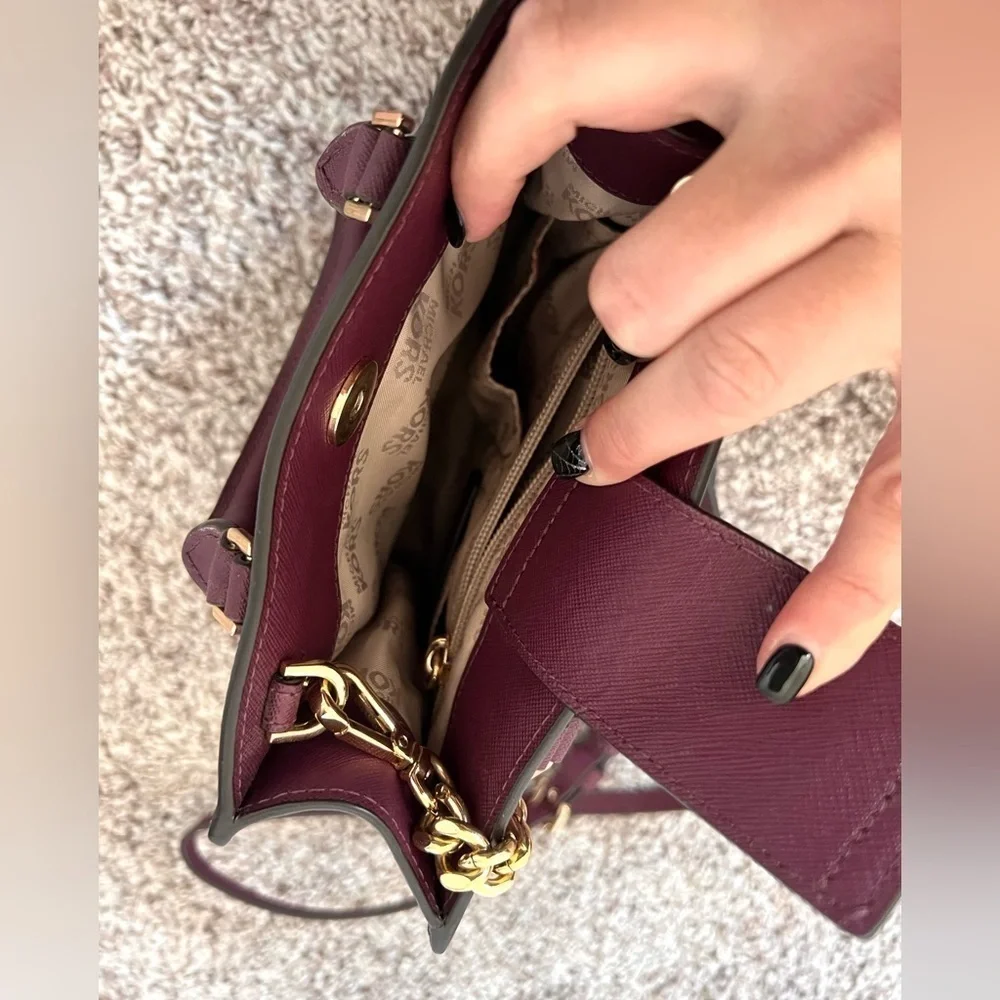 Michael Kors Plum Paisley Bridgette Crossbody Bag